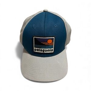 Patagonia Teal and Light Gray Hat